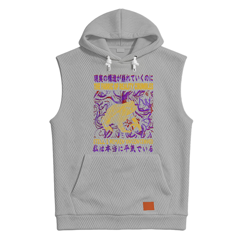 Modecanvas Fabric of Reality Crumbles Still I Remain Unconcerned Hooded Tank