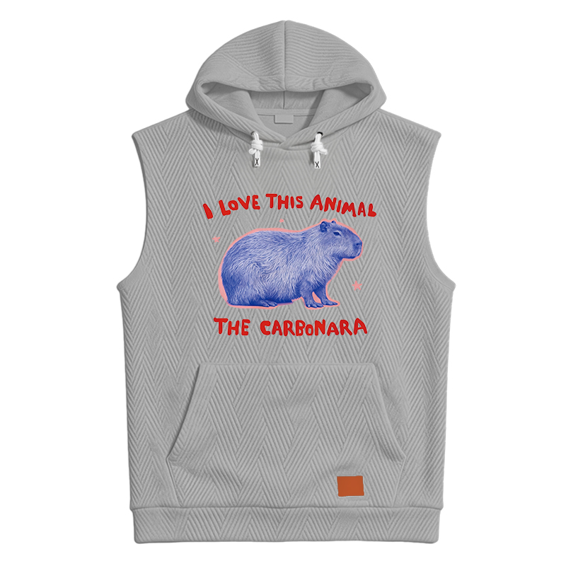 Modecanvas I Love This Animal The Carbonara Hooded Tank
