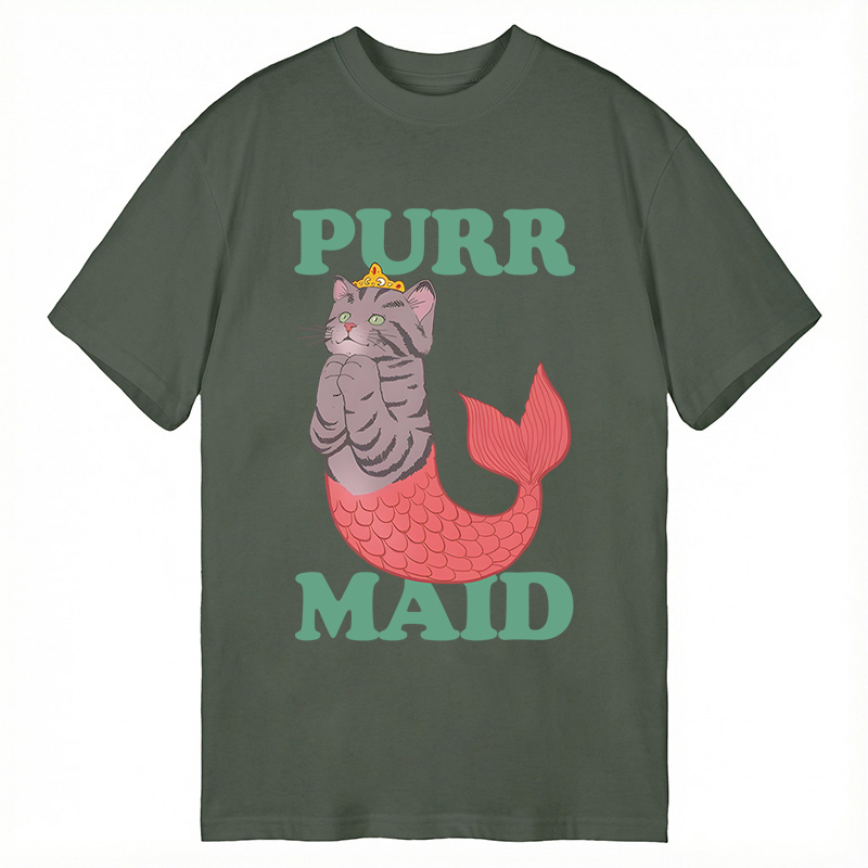 Modecanvas Purr Maid DTG Printing Classic T-Shirt-modecanvas