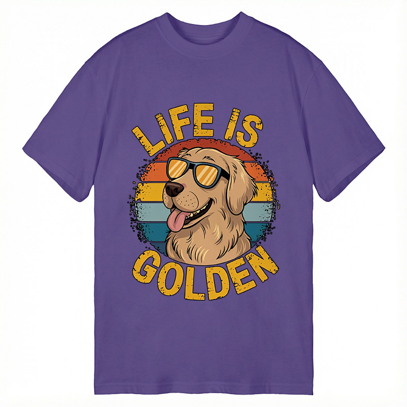 Modecanvas Golden Retriever DTG Printing Classic T-Shirt-modecanvas