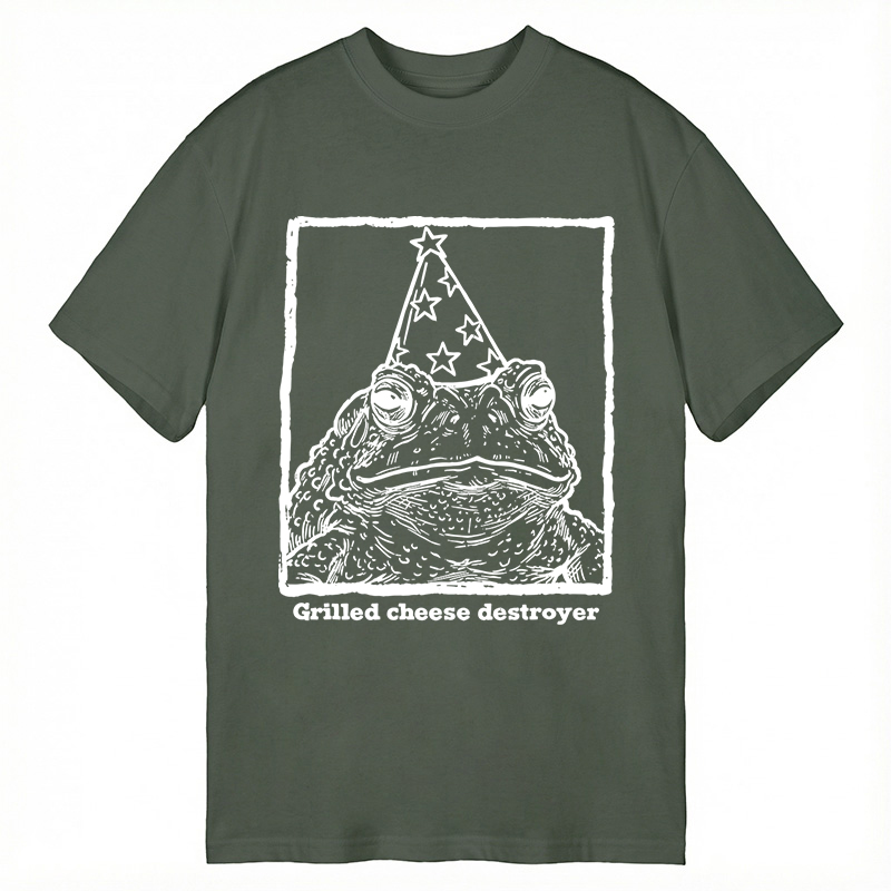 Modecanvas Funny Toad Grilled Cheese DTG Printing Classic T-Shirt-modecanvas