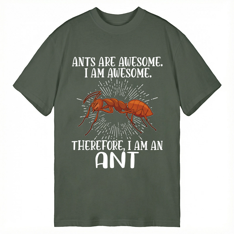 Modecanvas Funny Awesome Ant DTG Printing Classic T-Shirt-modecanvas