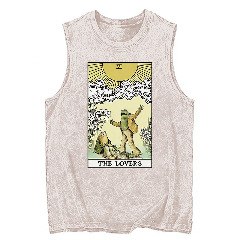Modecanvas The Lovers DTG Printing Washed Tank-modecanvas
