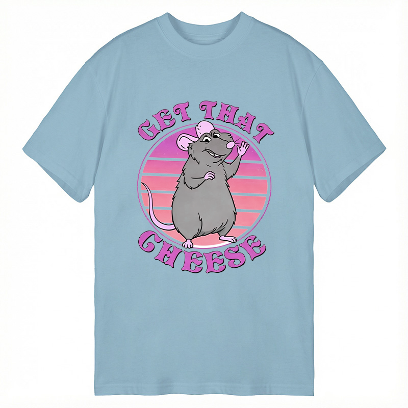 Modecanvas Get That Cheese Funny Rat DTG Printing Classic T-Shirt-modecanvas