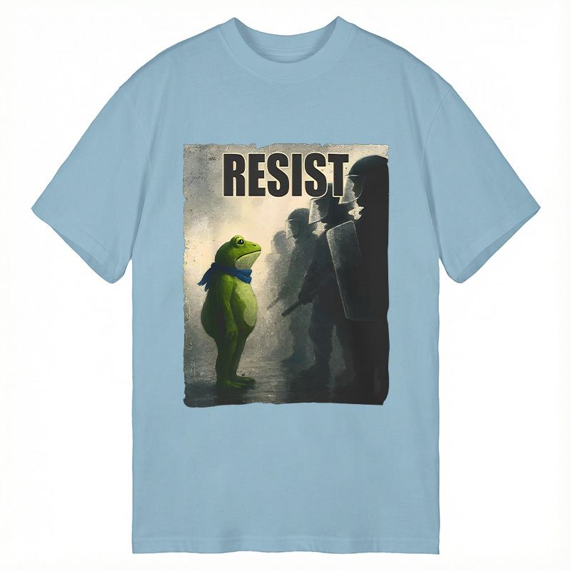 Modecanvas Portland Frog Protest Funny DTG Printing Classic T-Shirt-modecanvas