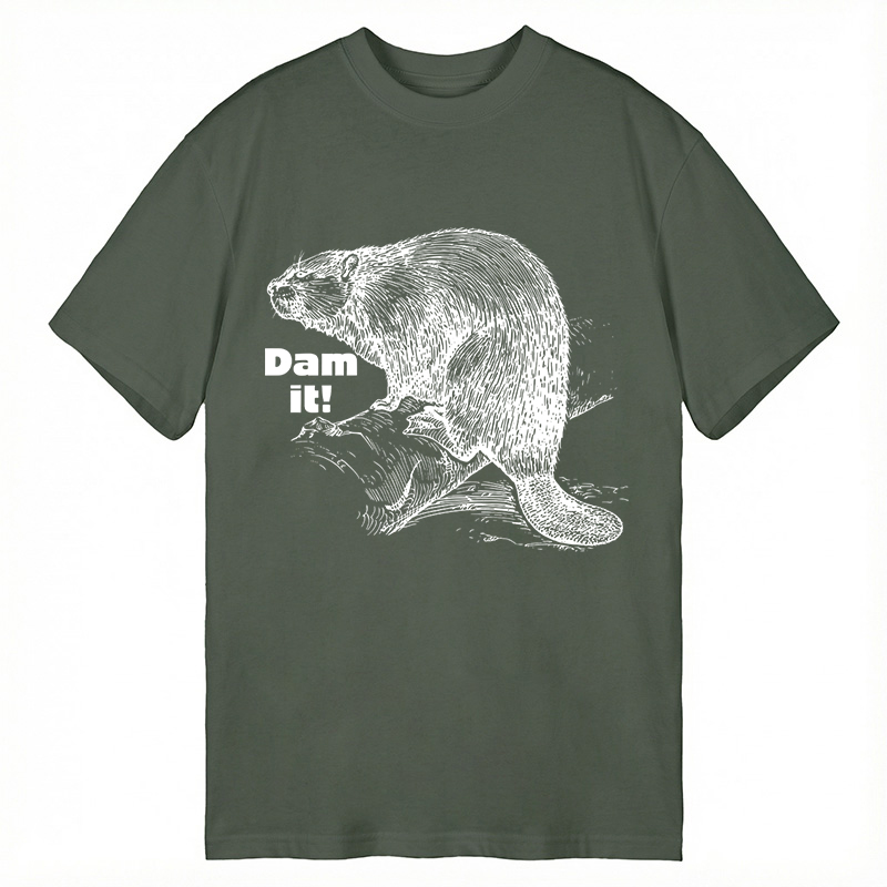Modecanvas Dam It Beaver DTG Printing Classic T-Shirt-modecanvas