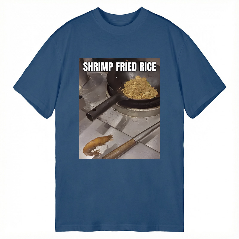 Modecanvas Shrimp Fried Rice Funny DTG Printing Classic T-Shirt-modecanvas