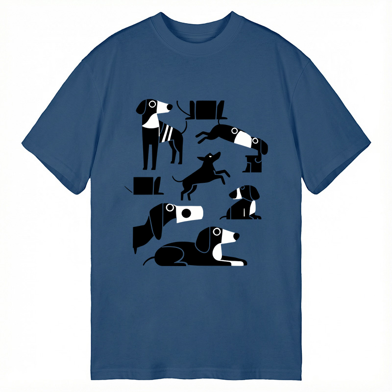 Modecanvas Dachshund Dilemma DTG Printing Classic T-Shirt-modecanvas