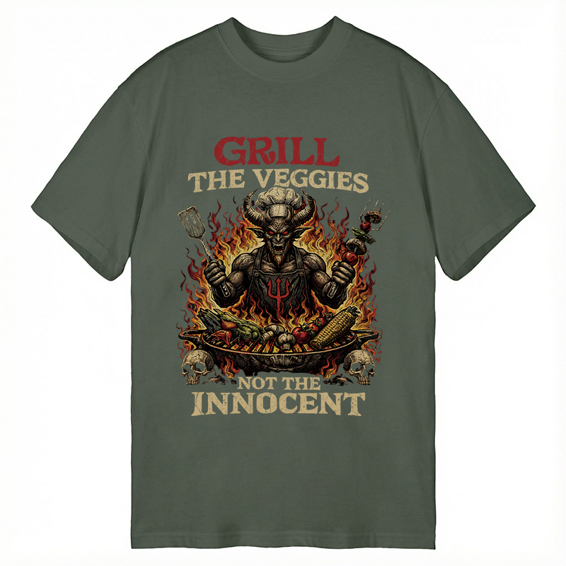 Modecanvas Heavy Metal Vegan Vegetarian DTG Printing Classic T-Shirt-modecanvas
