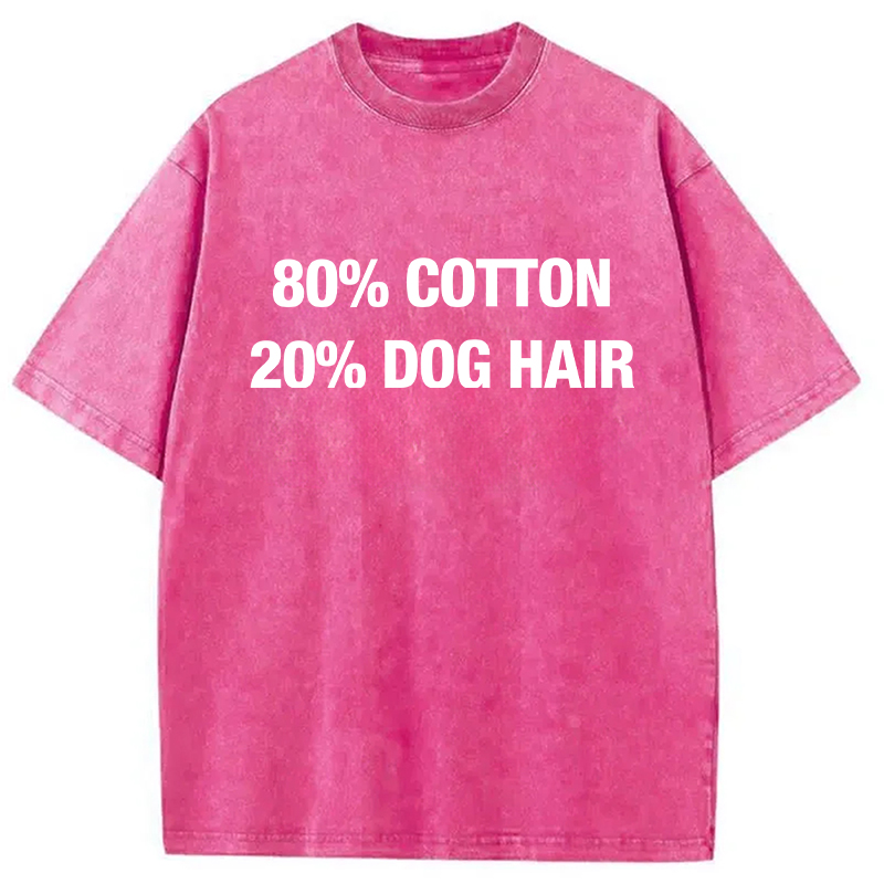 Modecanvas 80 Cotton 20 Dog Hair DTG Printing Washed T-Shirt