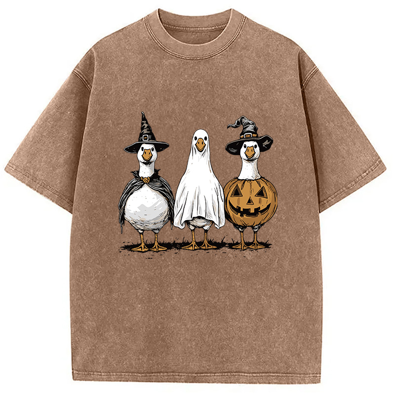 Modecanvas Halloween Goose Washed T-Shirt