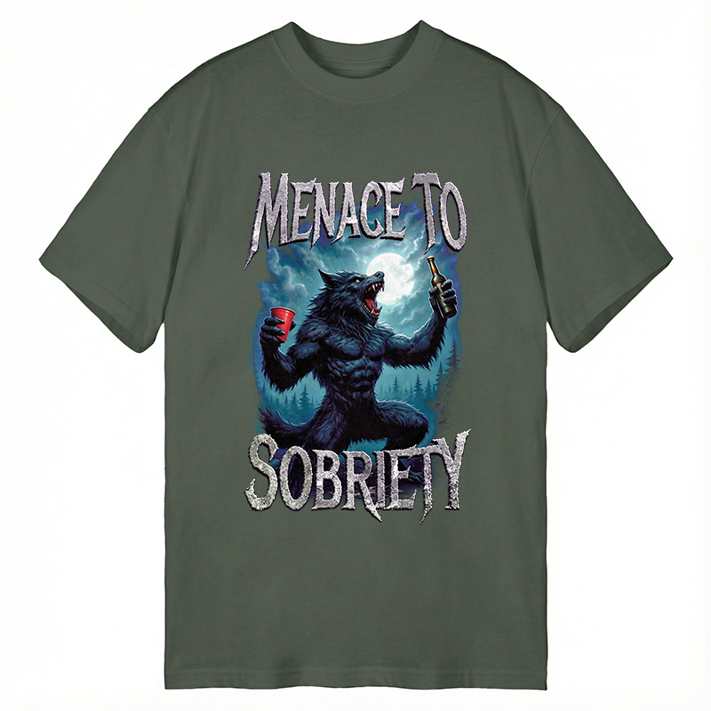Modecanvas Menace To Sobriety DTG Printing Classic T-Shirt-modecanvas