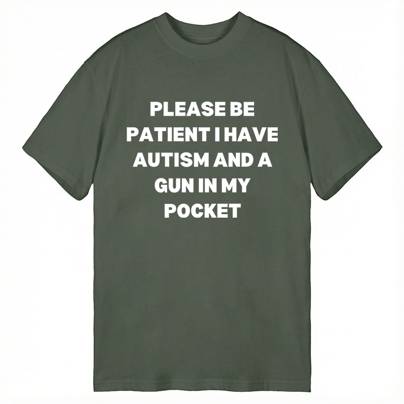 Modecanvas A Gun in My Pocket DTG Printing Classic T-Shirt-modecanvas