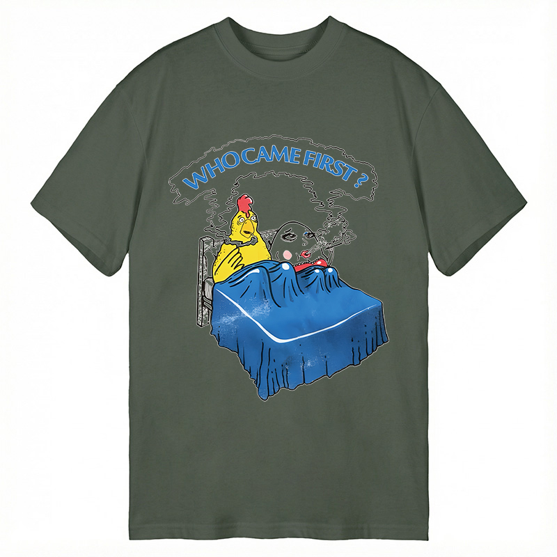 Modecanvas Who Came First DTG Printing Classic T-Shirt-modecanvas