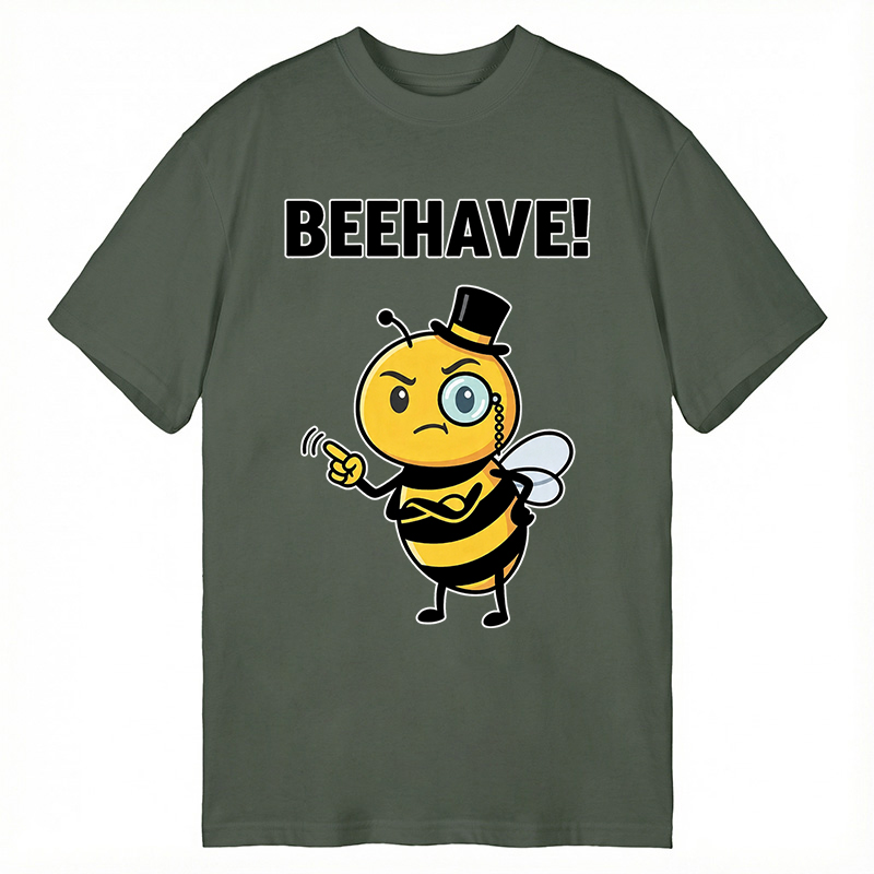 Modecanvas Beehave! Funny Bee DTG Printing Classic T-Shirt-modecanvas
