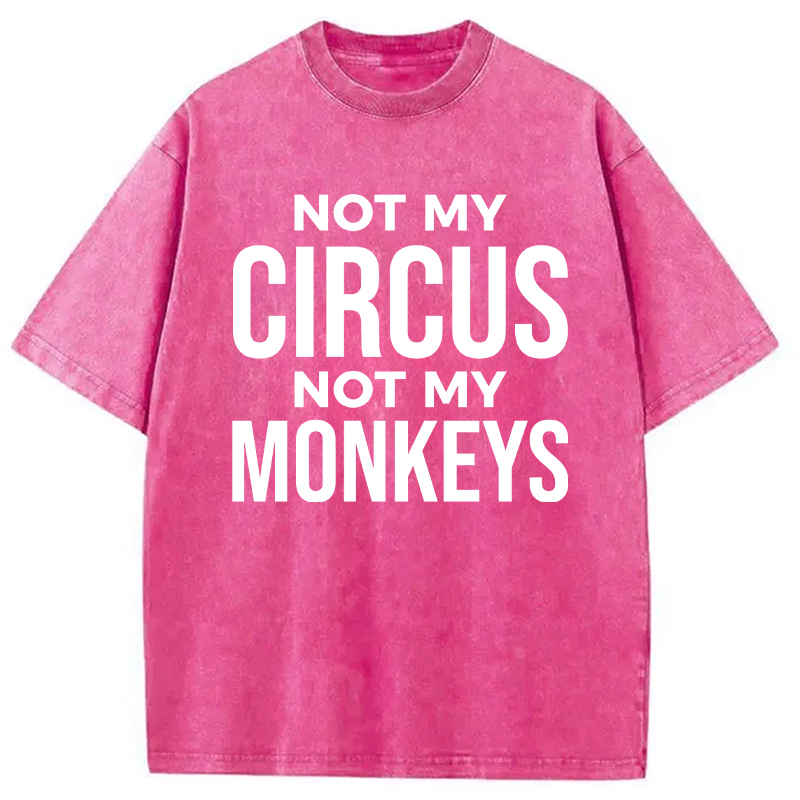 Modecanvas Not My Monkeys DTG Printing Washed T-Shirt
