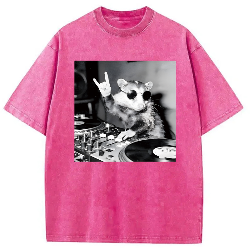 Modecanvas DJ Possum DTG Printing Washed T-Shirt