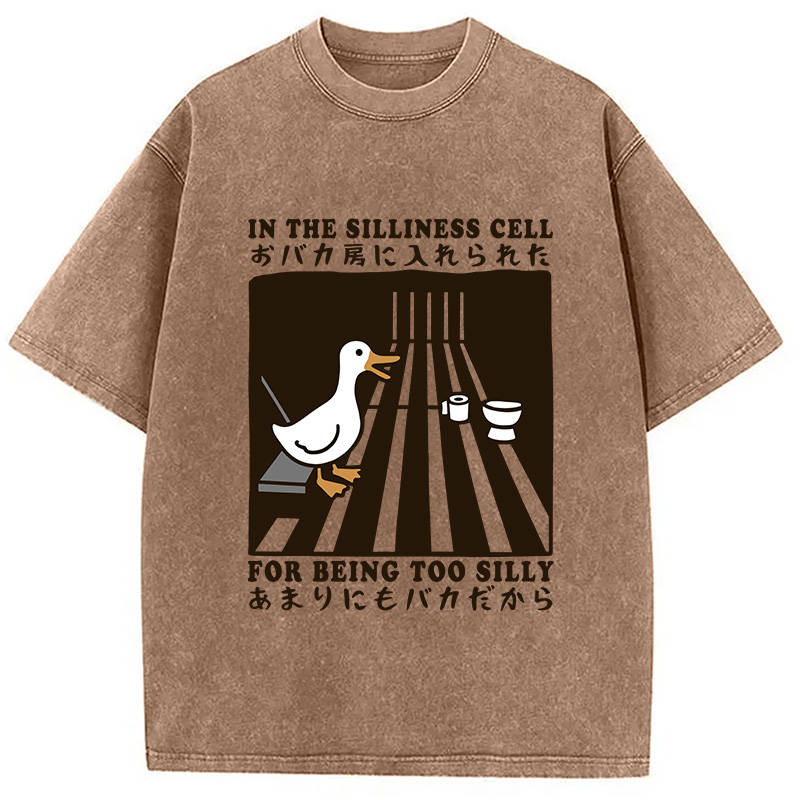 Modecanvas Silly Goose In The Silliness Cell Washed T-Shirt