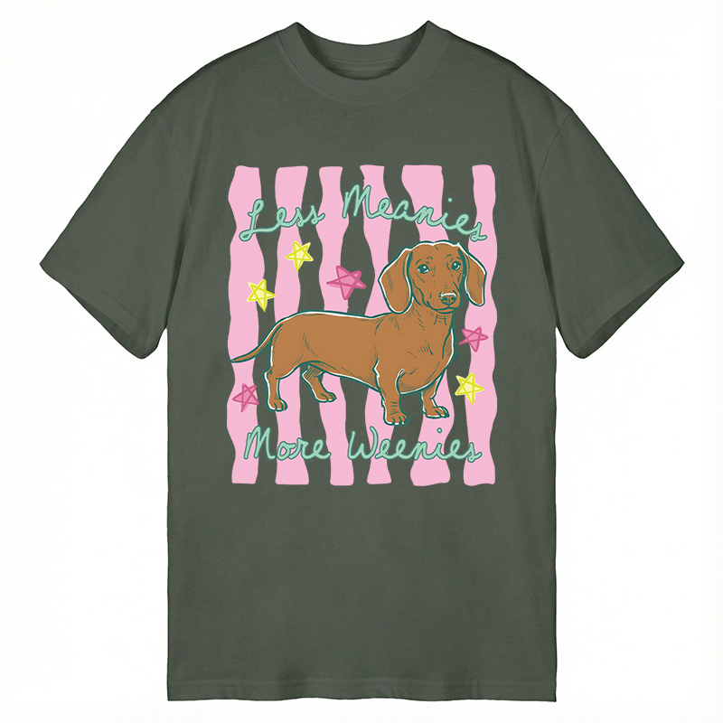 Modecanvas Less Meanies More Weenies DTG Printing Classic T-Shirt-modecanvas
