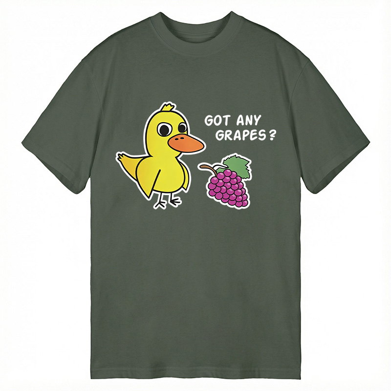 Modecanvas Got Any Grapes Duck Song DTG Printing Classic T-Shirt-modecanvas