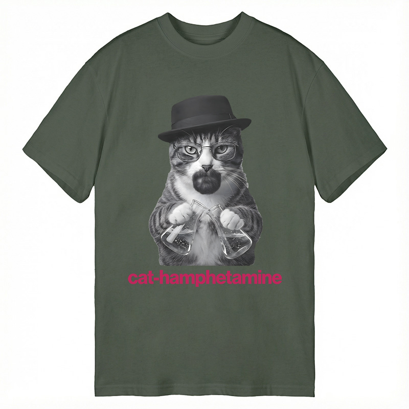 Modecanvas Breaking Bad Inspired Cat DTG Printing Classic T-Shirt-modecanvas