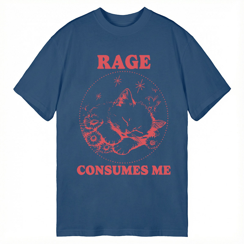 Modecanvas Rage Consumes Me Kitten DTG Printing Classic T-Shirt-modecanvas