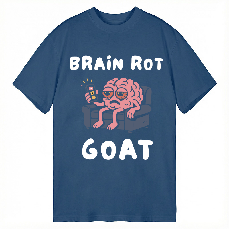 Modecanvas Brain Rot GOAT DTG Printing Classic T-Shirt-modecanvas