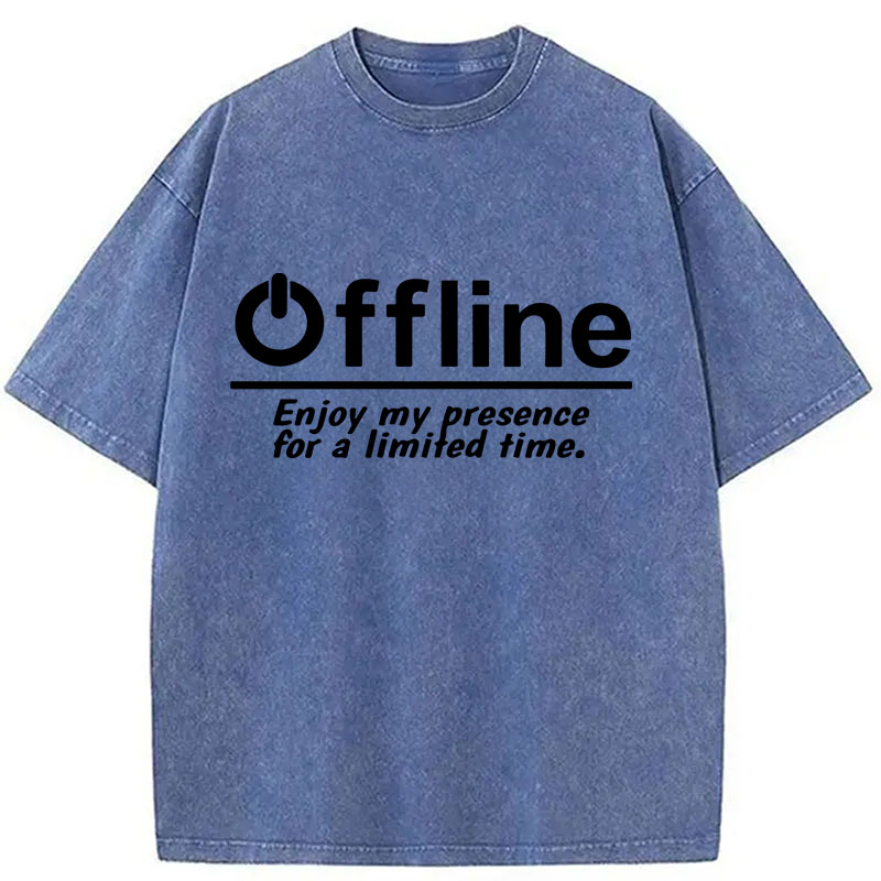 Modecanvas Offline Gamer DTG Printing Washed T-Shirt