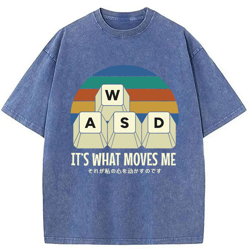 Modecanvas WASD PC Gamer DTG Printing Washed T-Shirt