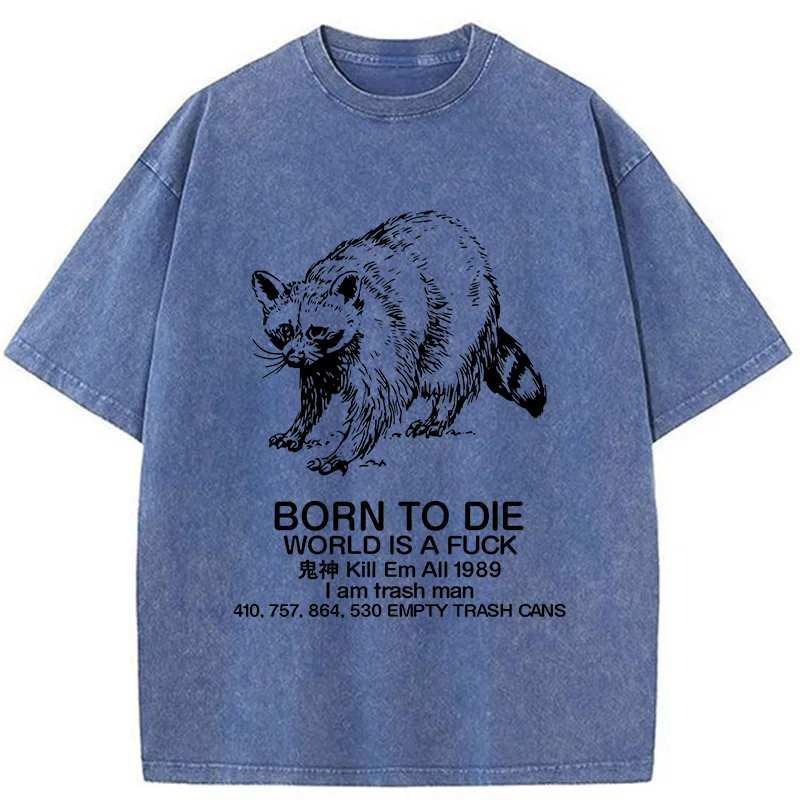 Modecanvas Born To Die World Is A Fuck Washed T-Shirt
