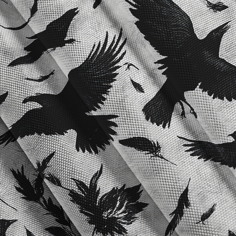 Modecanvas Crows Amongst Blossom Hawaiian Shirt