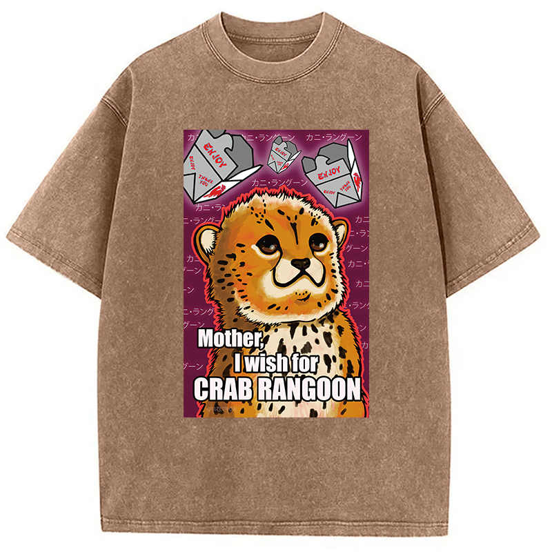 Modecanvas Mother I Wish for Crab Rangoon Washed T-Shirt