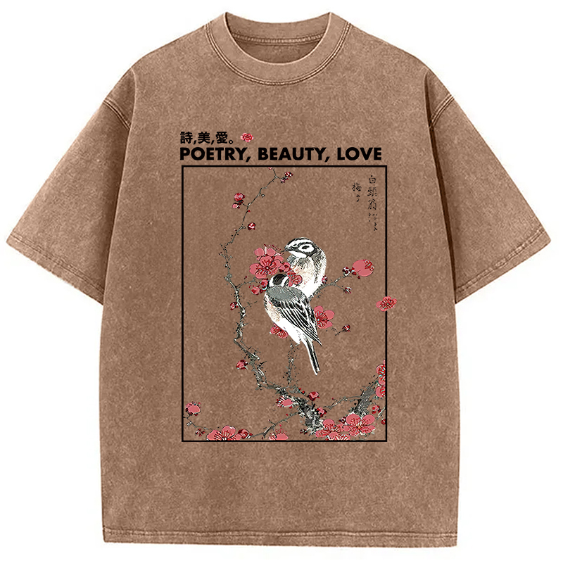 Modecanvas Japanese Ink Painting Washed T-Shirt