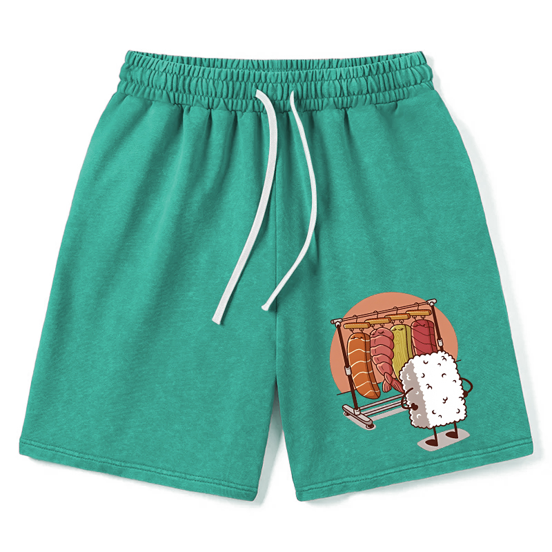 Modecanvas Which One Should I Wear Today Washed Shorts