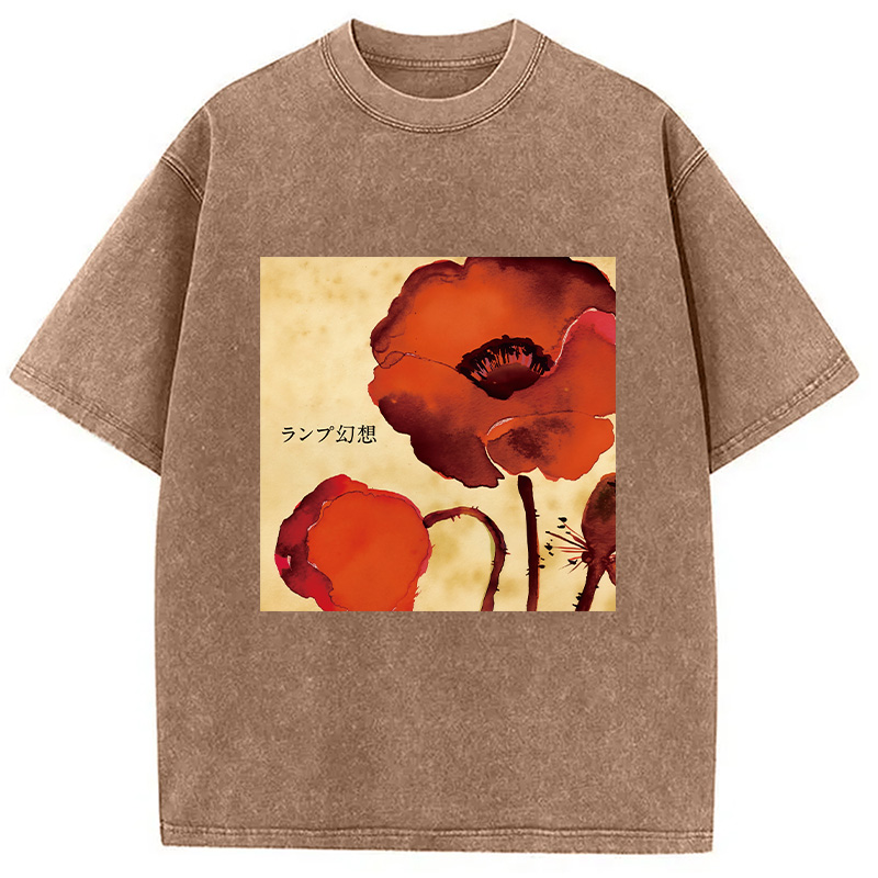 Modecanvas Gensou Lamp Band Washed T-Shirt