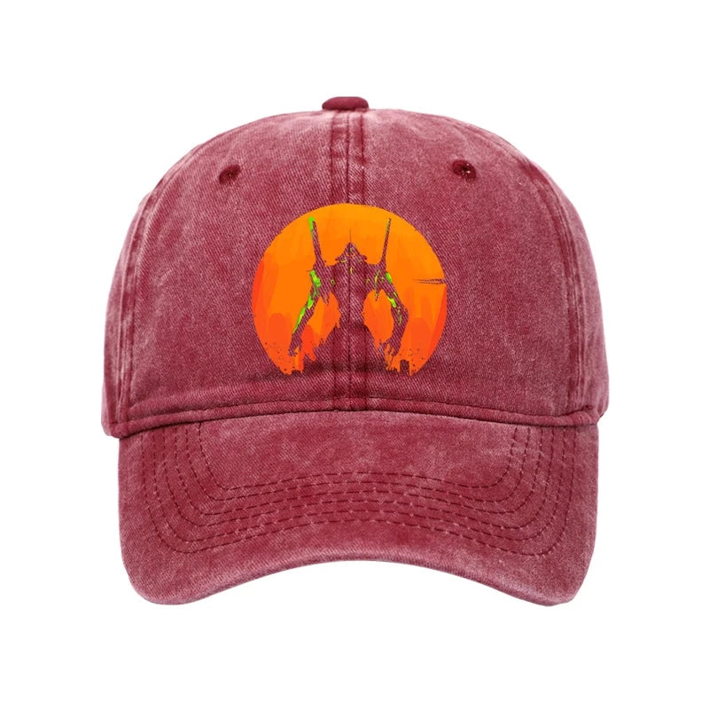 Modecanvas Robot Warrior Vintage Washed Cap-modecanvas