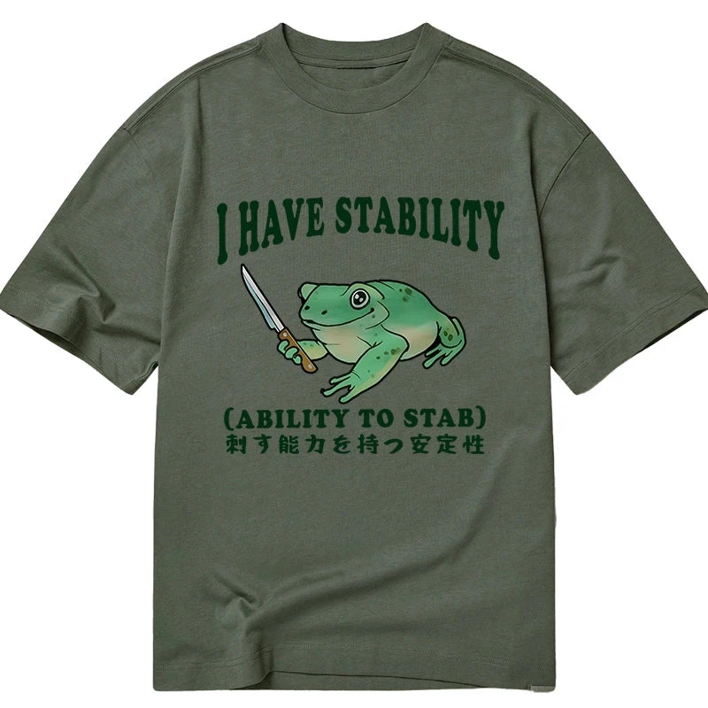 Modecanvas Mentally Stable Assassin Frog DTG Printing Classic T-Shirt-modecanvas