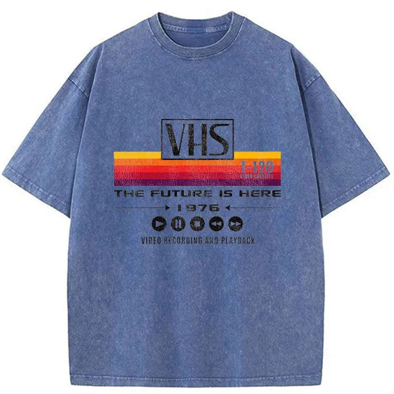 Modecanvas The Future Is Here Japanese Washed T-Shirt-modecanvas