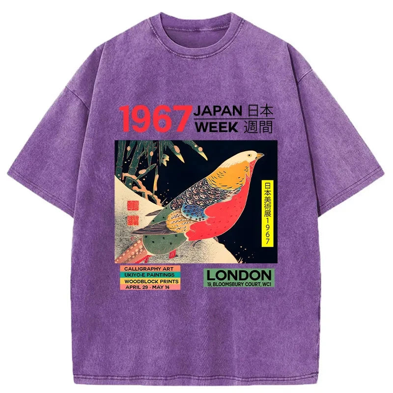 Modecanvas Art Studio Exhibition Japanese Washed T-Shirt-modecanvas