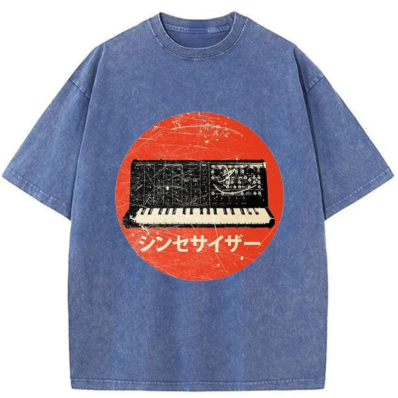 Modecanvas Vintage Synthesizer Japanese Washed T-Shirt