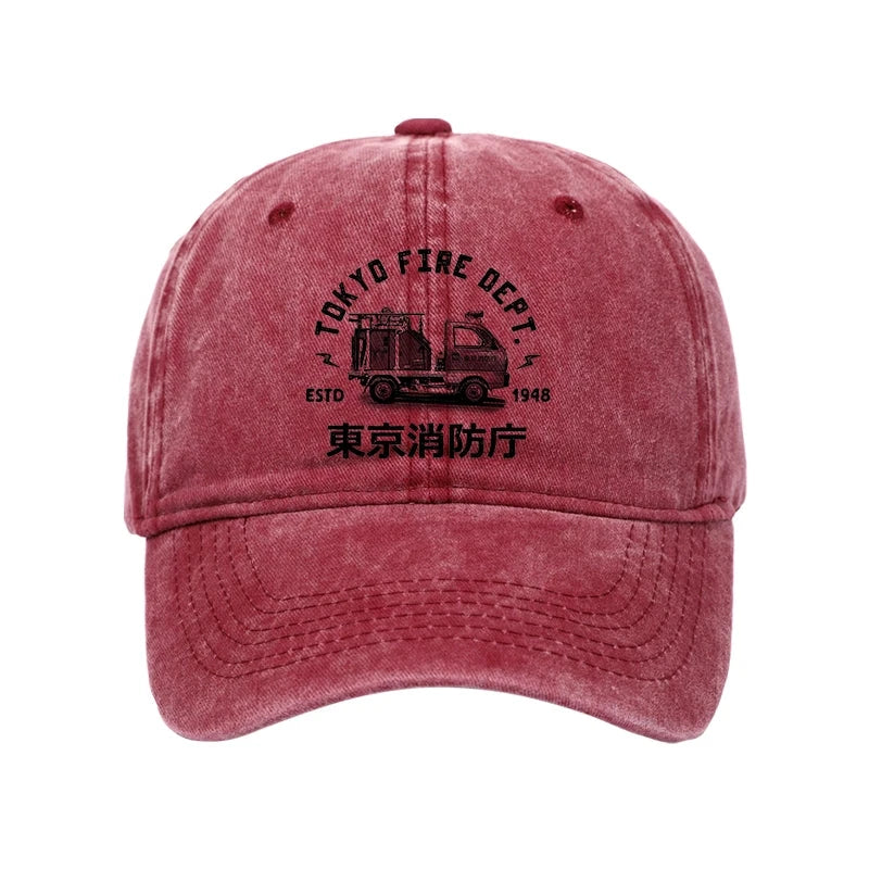 Modecanvas Tokyo Fire Dept Washed Cap-modecanvas