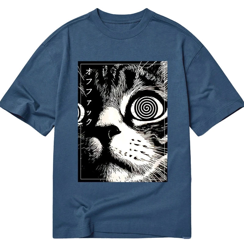 Modecanvas Scary Cat Japan DTG Printing Classic T-Shirt-modecanvas