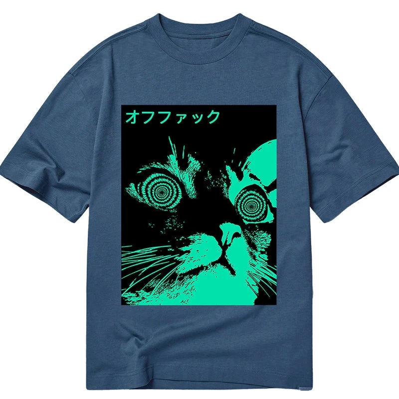 Modecanvas Cool Cat Japanese DTG Printing Classic T-Shirt-modecanvas