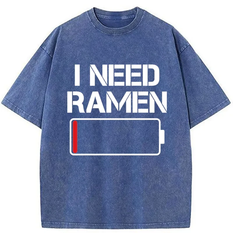 Modecanvas I Need Ramen Washed T-Shirt