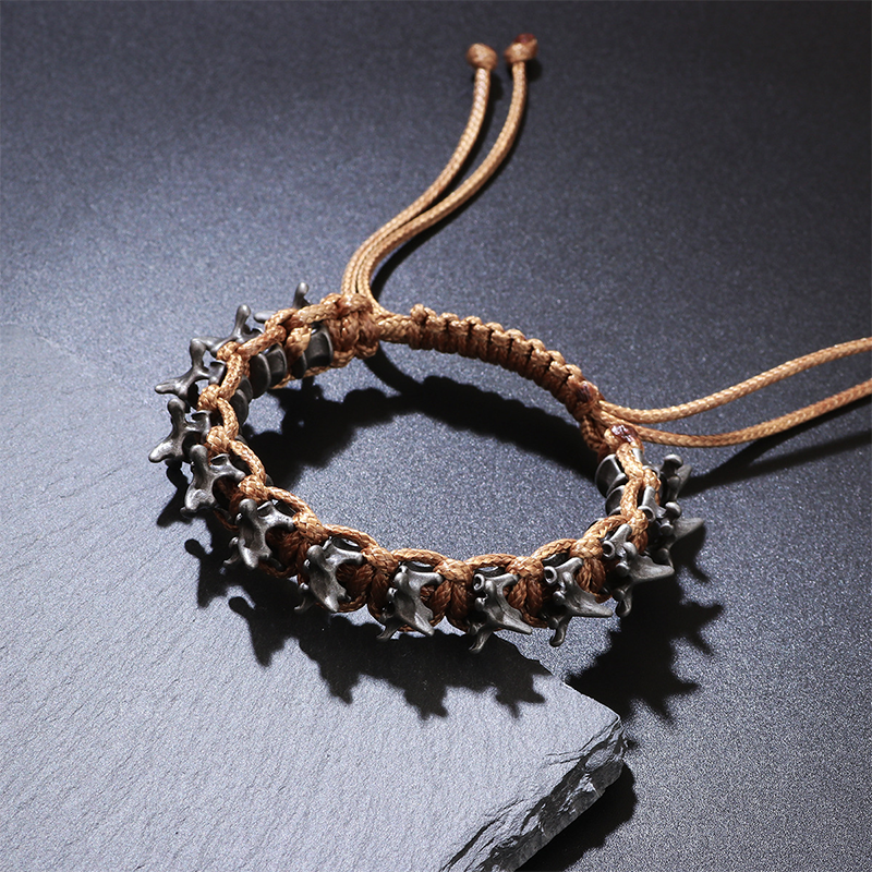 Modecanvas Dark Dragon Bone Braided Bracelet-modecanvas