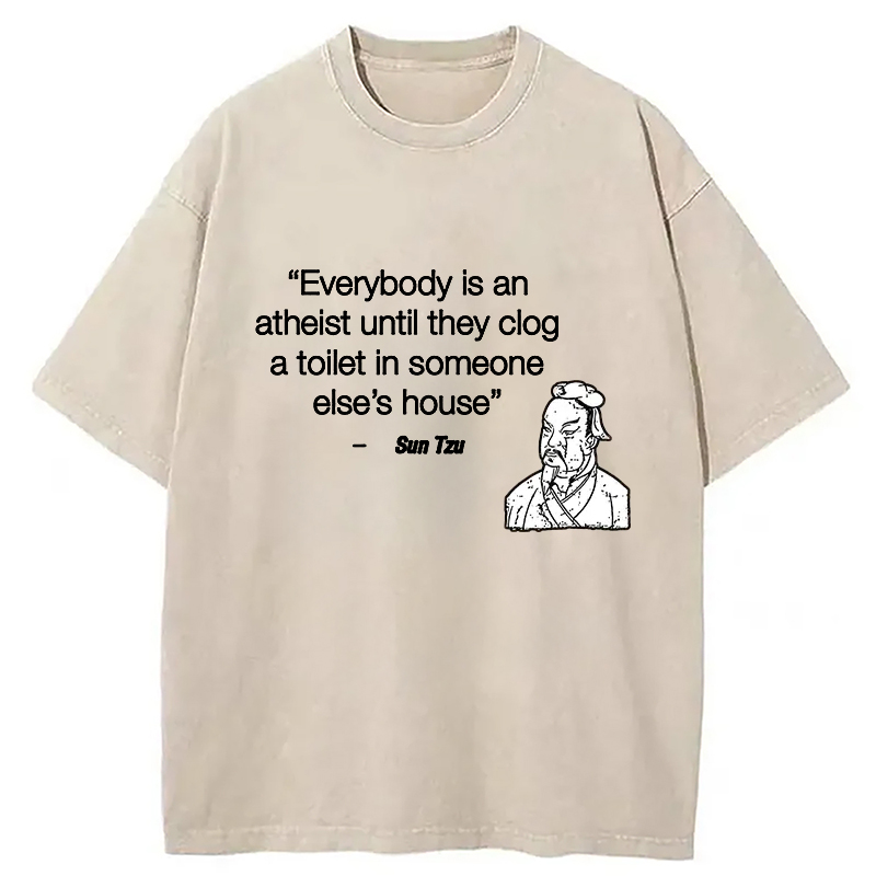 Modecanvas Funny Sun Tzu Saying Washed T-Shirt