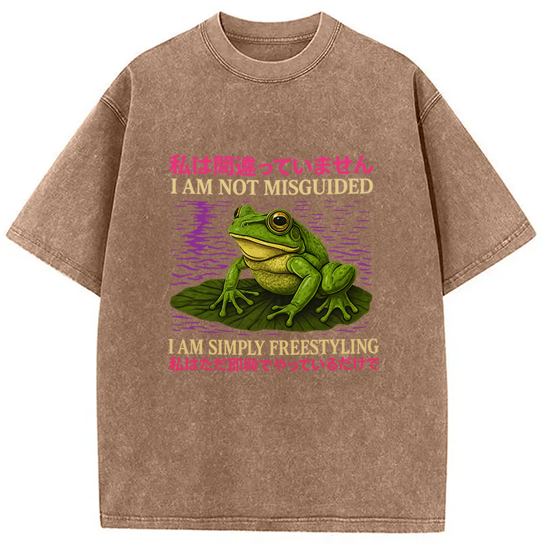 Modecanvas I Am Simply Freestyling Washed T-Shirt