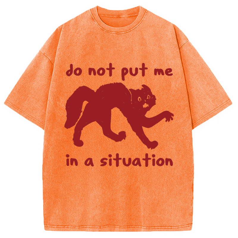 Modecanvas Do Not Put Me In A Situation DTG Printing Washed T-Shirt