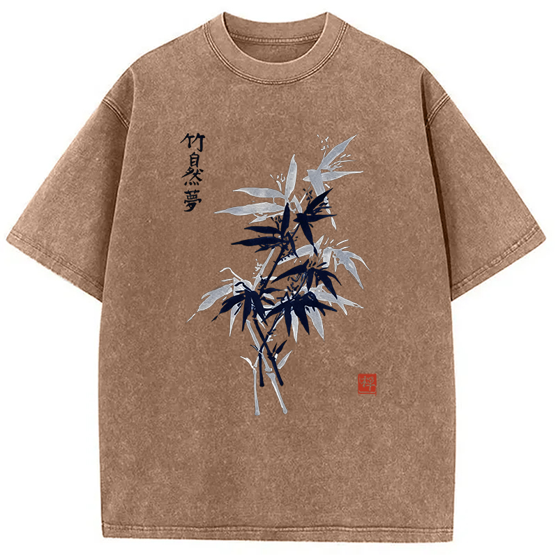 Modecanvas Vintage Bambo DTG Printing Washed T-Shirt-modecanvas