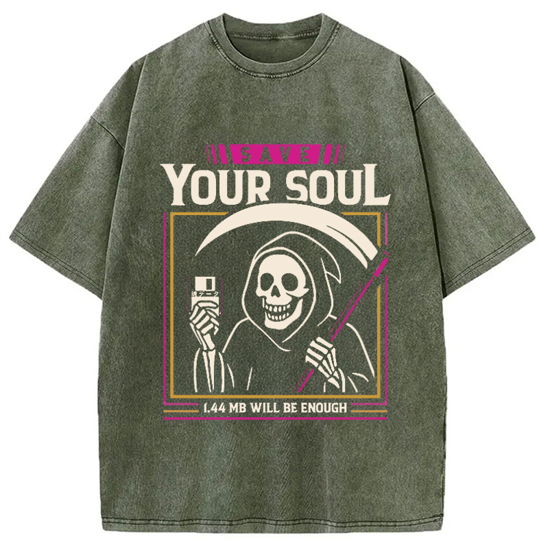 Modecanvas Store Your Soul Washed T-Shirt